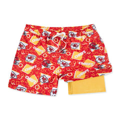 Kansas City Chiefs Chubbies Game Day Fit Classic Lined Swim Trunks - Red - NFL