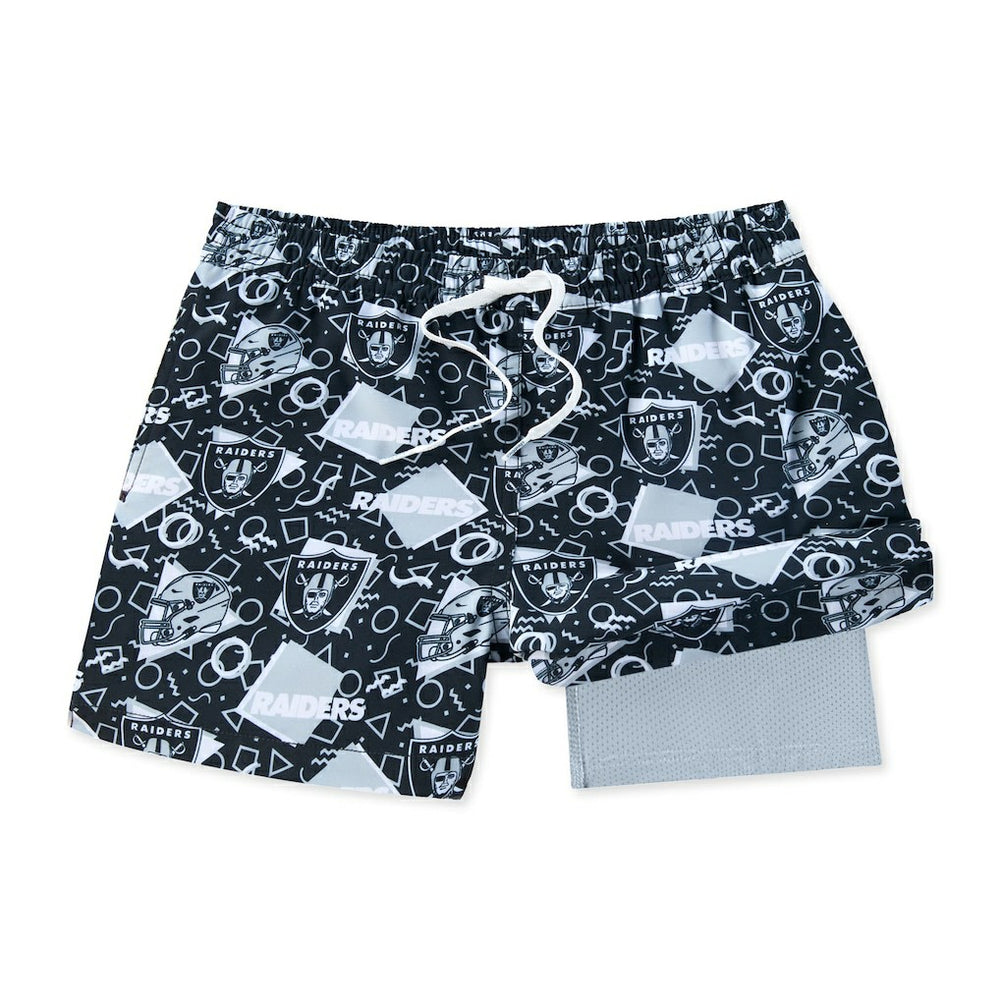 Las Vegas Raiders Chubbies Game Day Fit Classic Lined Swim Trunks - Black - NFL