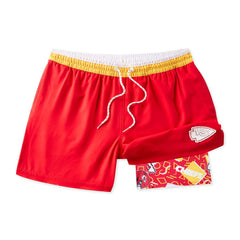 Kansas City Chiefs Chubbies The Secret Lined Swim Trunks - Red - NFL