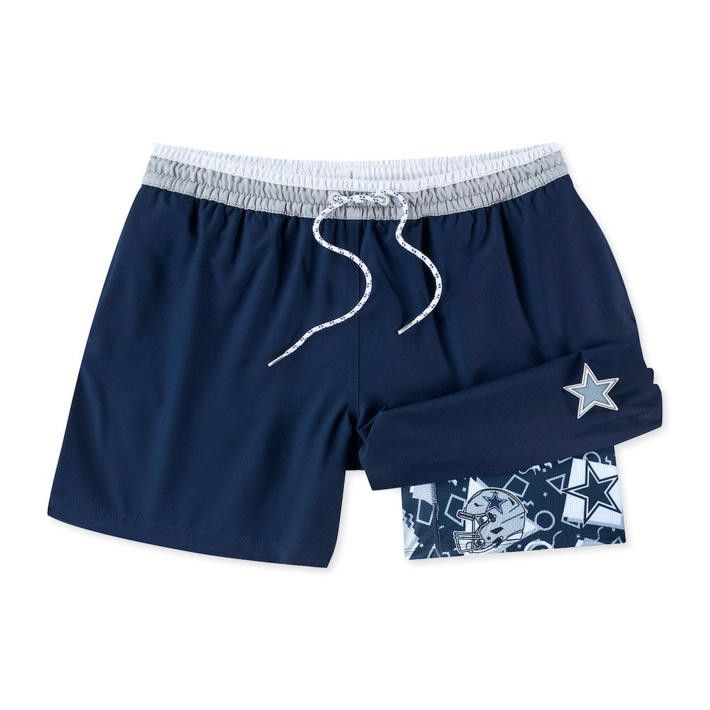 Dallas Cowboys Chubbies The Secret Lined Swim Trunks - Navy - NFL