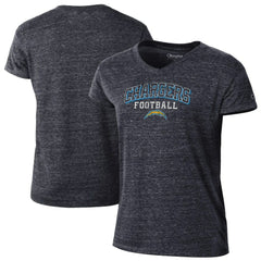 Los Angeles Chargers Champion Women's Triumph Tri-Blend V-Neck T-Shirt - Black - NFL