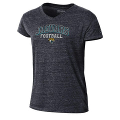Jacksonville Jaguars Champion Women's Triumph Tri-Blend V-Neck T-Shirt - Black - NFL