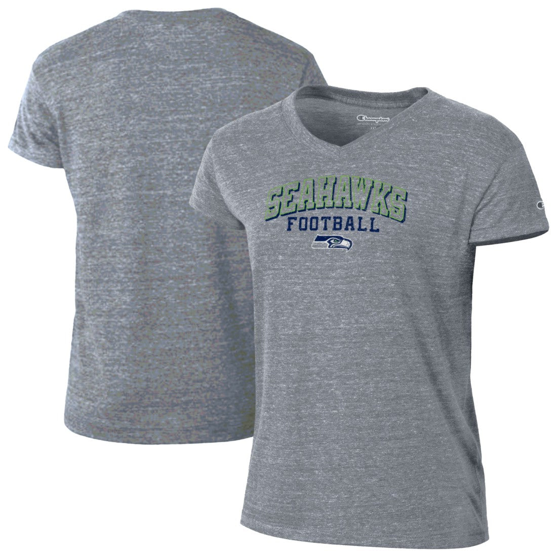 Seattle Seahawks Champion Women's Triumph Tri-Blend V-Neck T-Shirt - Gray - NFL