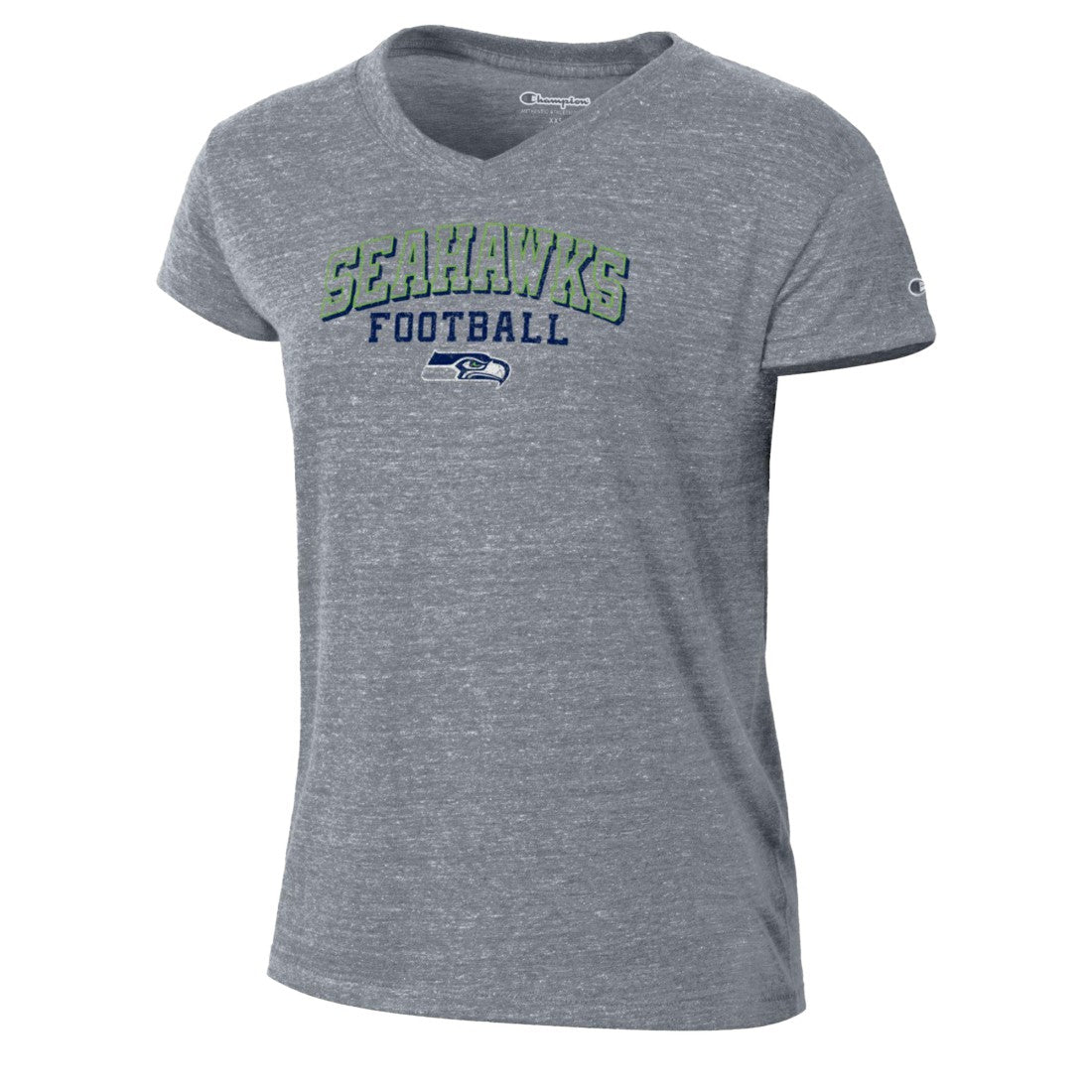 Seattle Seahawks Champion Women's Triumph Tri-Blend V-Neck T-Shirt - Gray - NFL