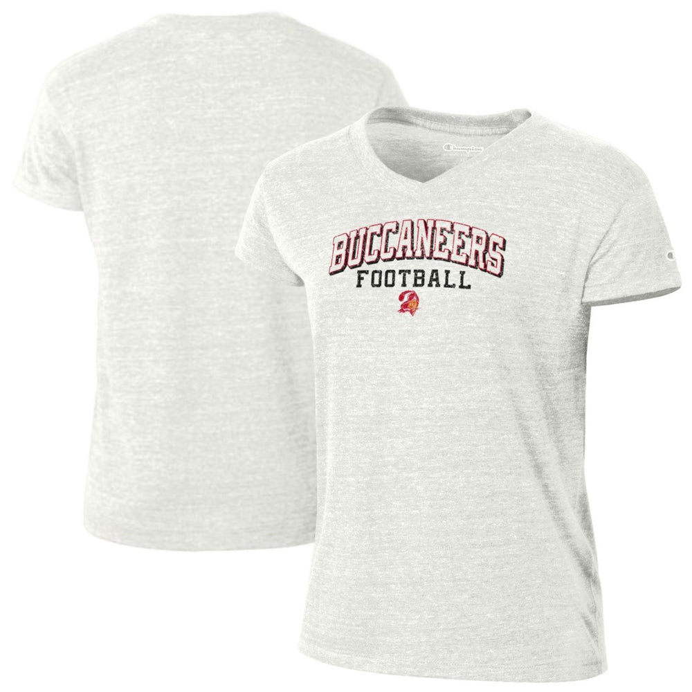 Tampa Bay Buccaneers Champion Women's Triumph Tri-Blend V-Neck T-Shirt - White - NFL