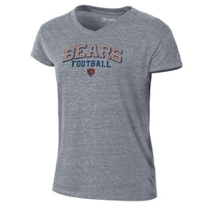 Chicago Bears Champion Women's Triumph Tri-Blend V-Neck T-Shirt - Gray - NFL