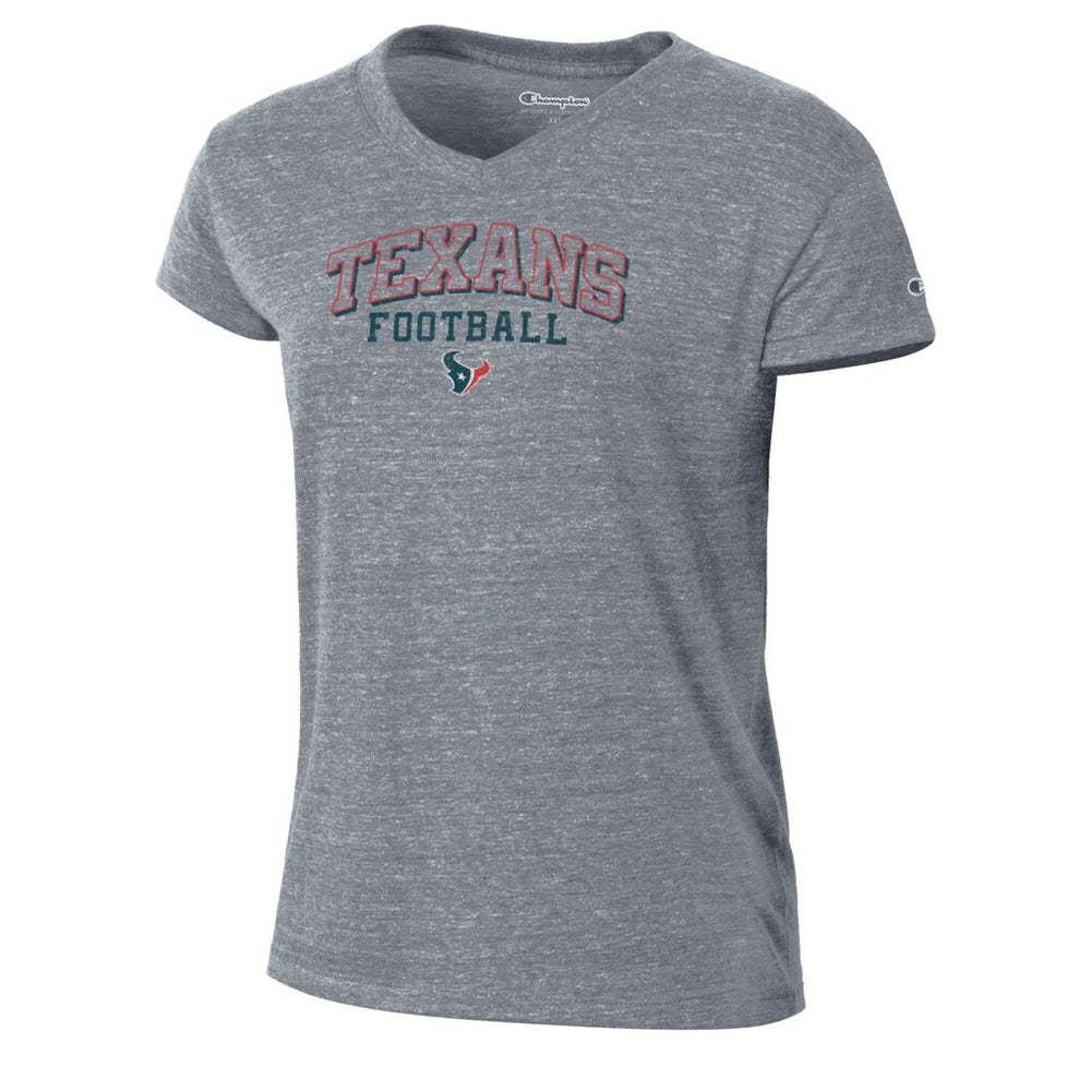 Houston Texans Champion Women's Triumph Tri-Blend V-Neck T-Shirt - Heather Gray - NFL