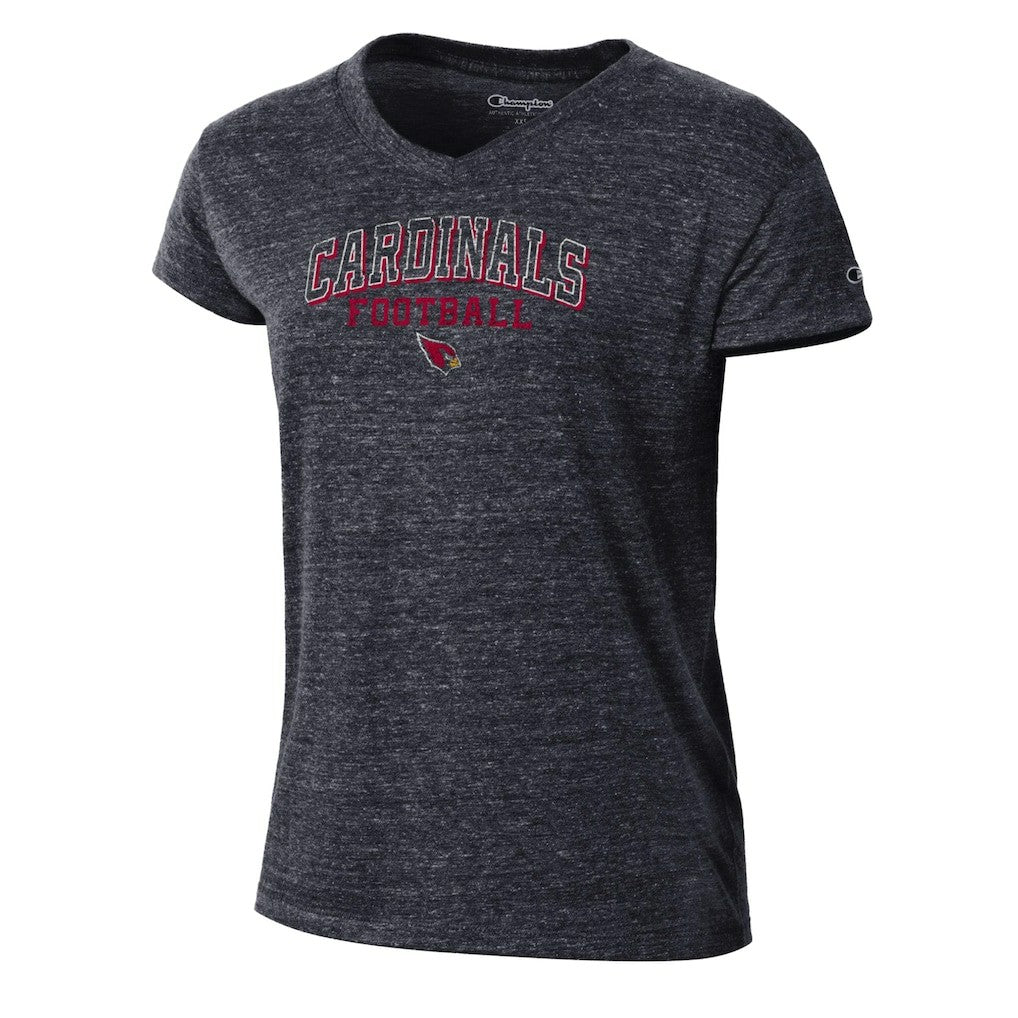 Arizona Cardinals Champion Women's Triumph Tri-Blend V-Neck T-Shirt - Black - NFL