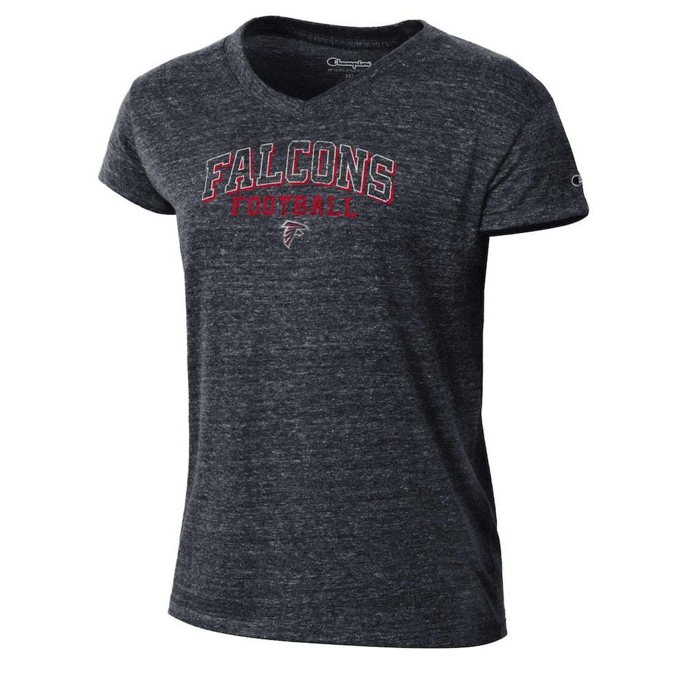 Atlanta Falcons Champion Women's Triumph Tri-Blend V-Neck T-Shirt - Black - NFL