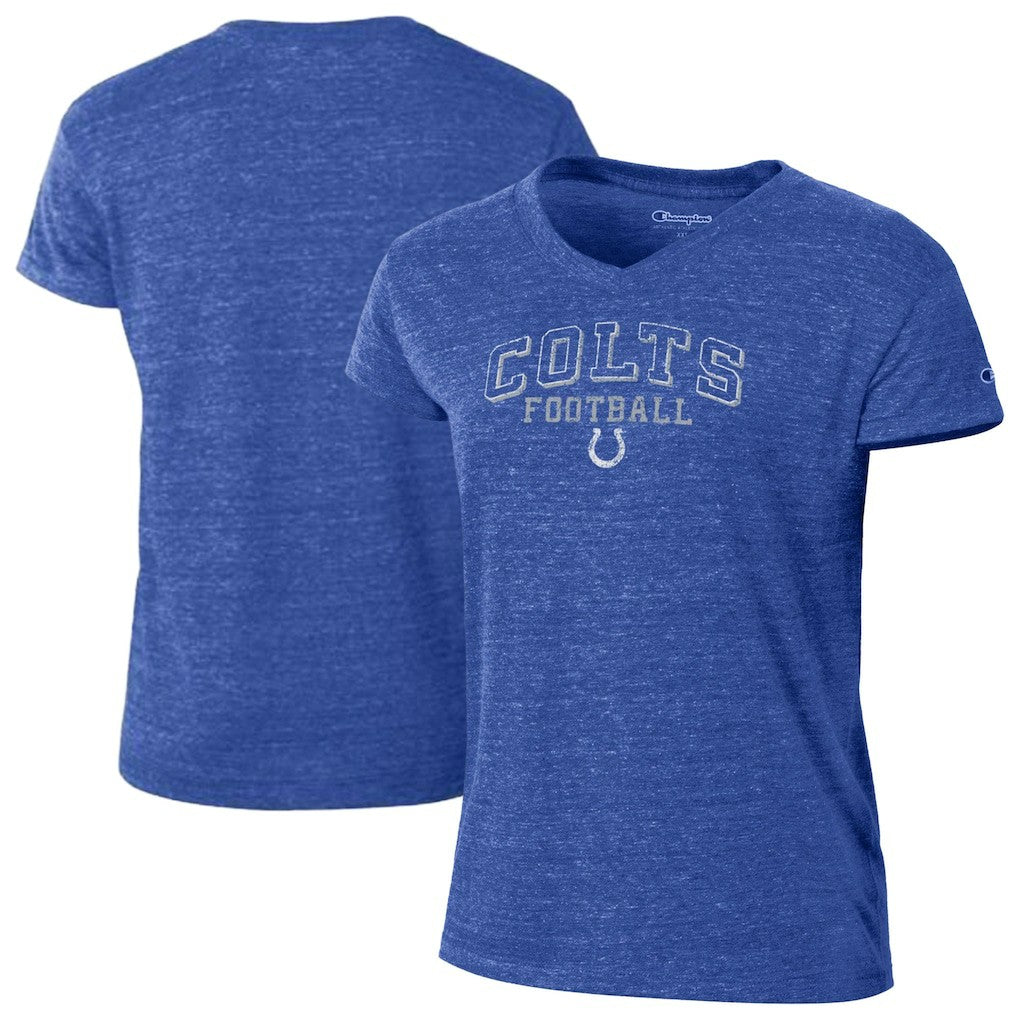Indianapolis Colts Champion Women's Triumph Tri-Blend V-Neck T-Shirt - Royal - NFL