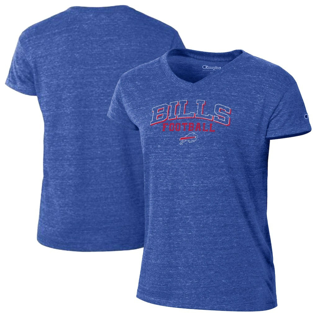 Buffalo Bills Champion Women's Triumph Tri-Blend V-Neck T-Shirt - Royal - NFL