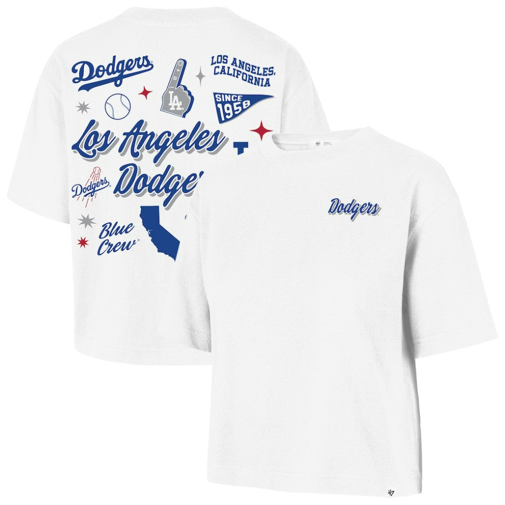 Los Angeles Dodgers '47 Women's Collage Script Reed City T-Shirt Sale