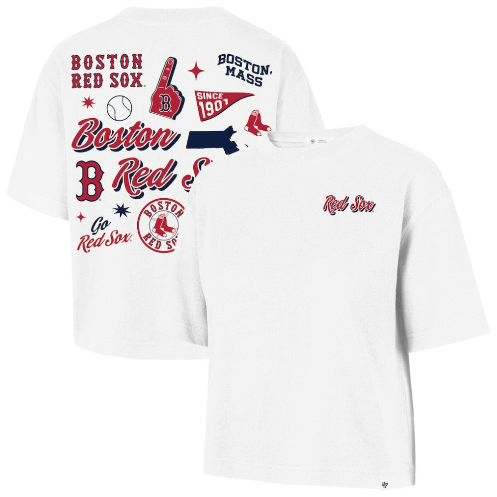 Boston Red Sox '47 Women's Collage Script Reed City T-Shirt Outlet