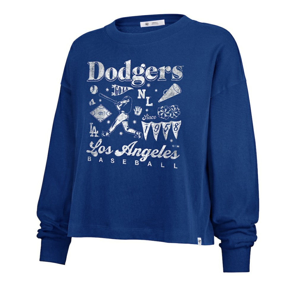 Los Angeles Dodgers '47 Women's Team Collage Sydney Long Sleeve T-Shirt Discount