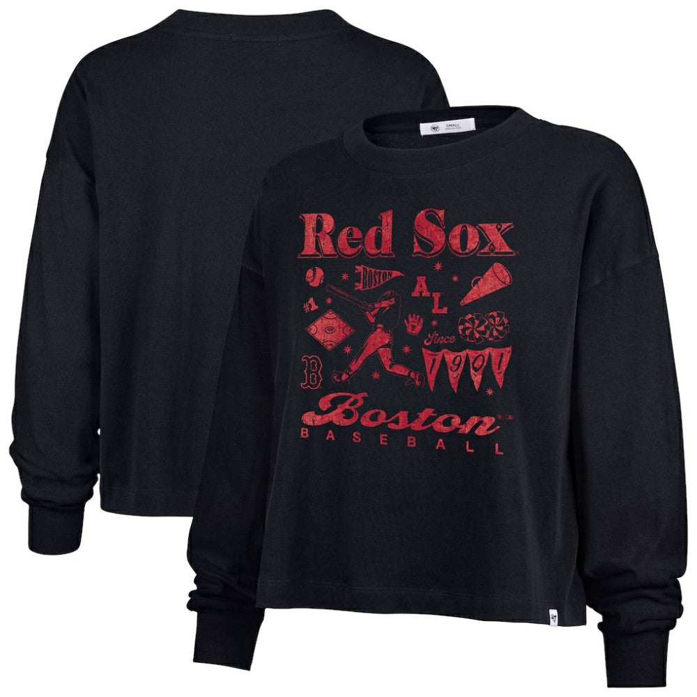 Boston Red Sox '47 Women's Team Collage Sydney Long Sleeve T-Shirt Outlet