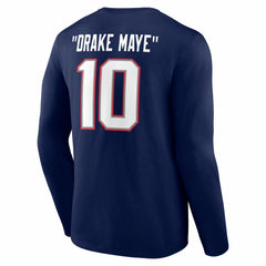 Drake Maye New England Patriots Nickname Long Sleeve T-Shirt - Navy - NFL
