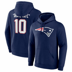 Drake Maye New England Patriots Nickname Hoodie - Navy - NFL