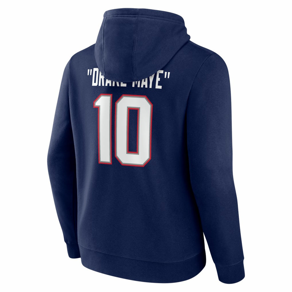 Drake Maye New England Patriots Nickname Hoodie - Navy - NFL