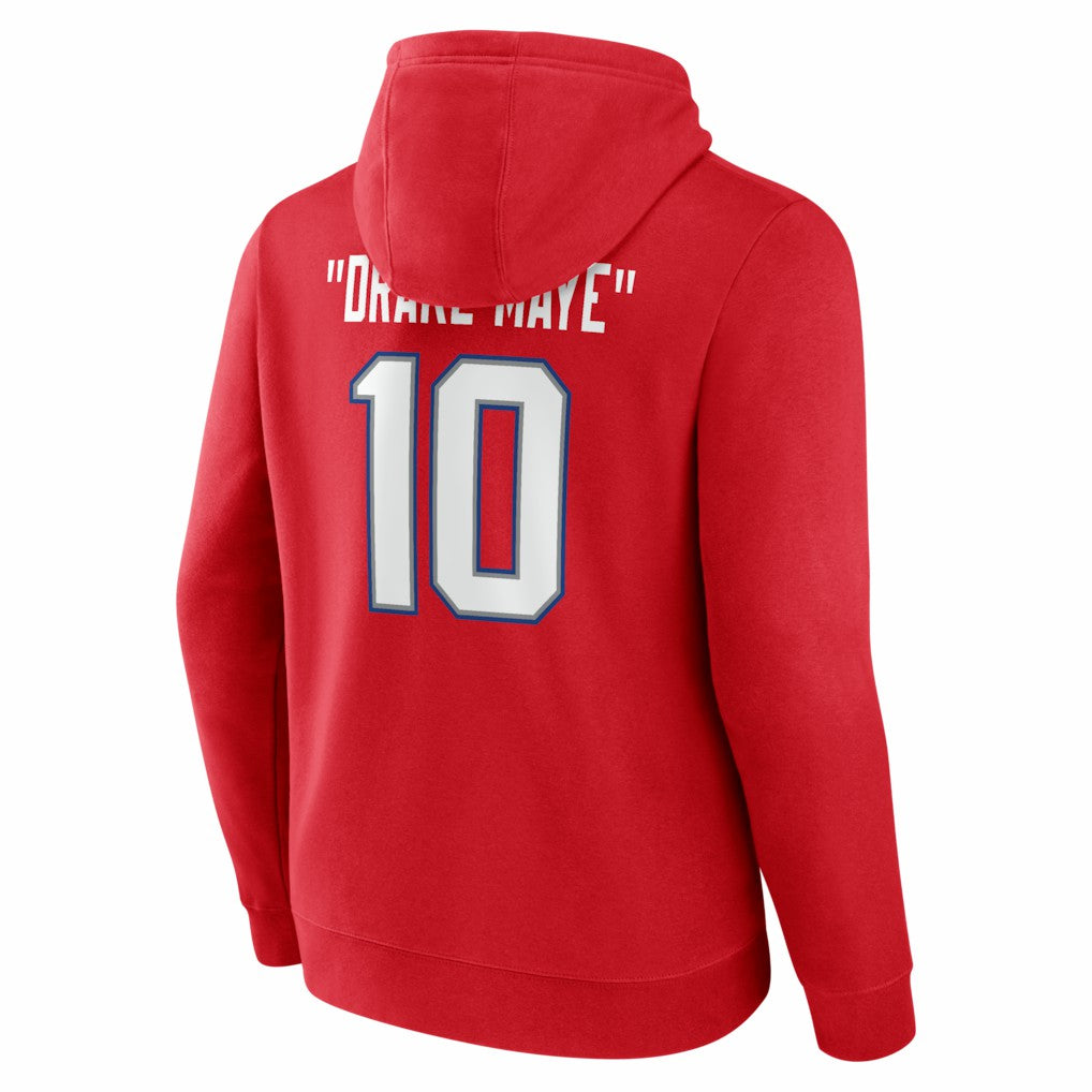 Drake Maye New England Patriots Nickname Hoodie - Red - NFL