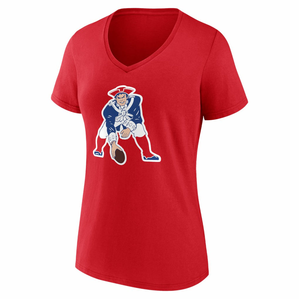 Drake Maye New England Patriots Women's Nickname V-Neck T-Shirt - Red - NFL