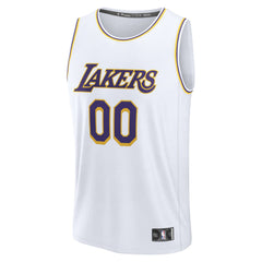 Fanatics Los Angeles Lakers Fast Break Custom Replica Jersey Association Edition White