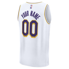 Fanatics Los Angeles Lakers Fast Break Custom Replica Jersey Association Edition White