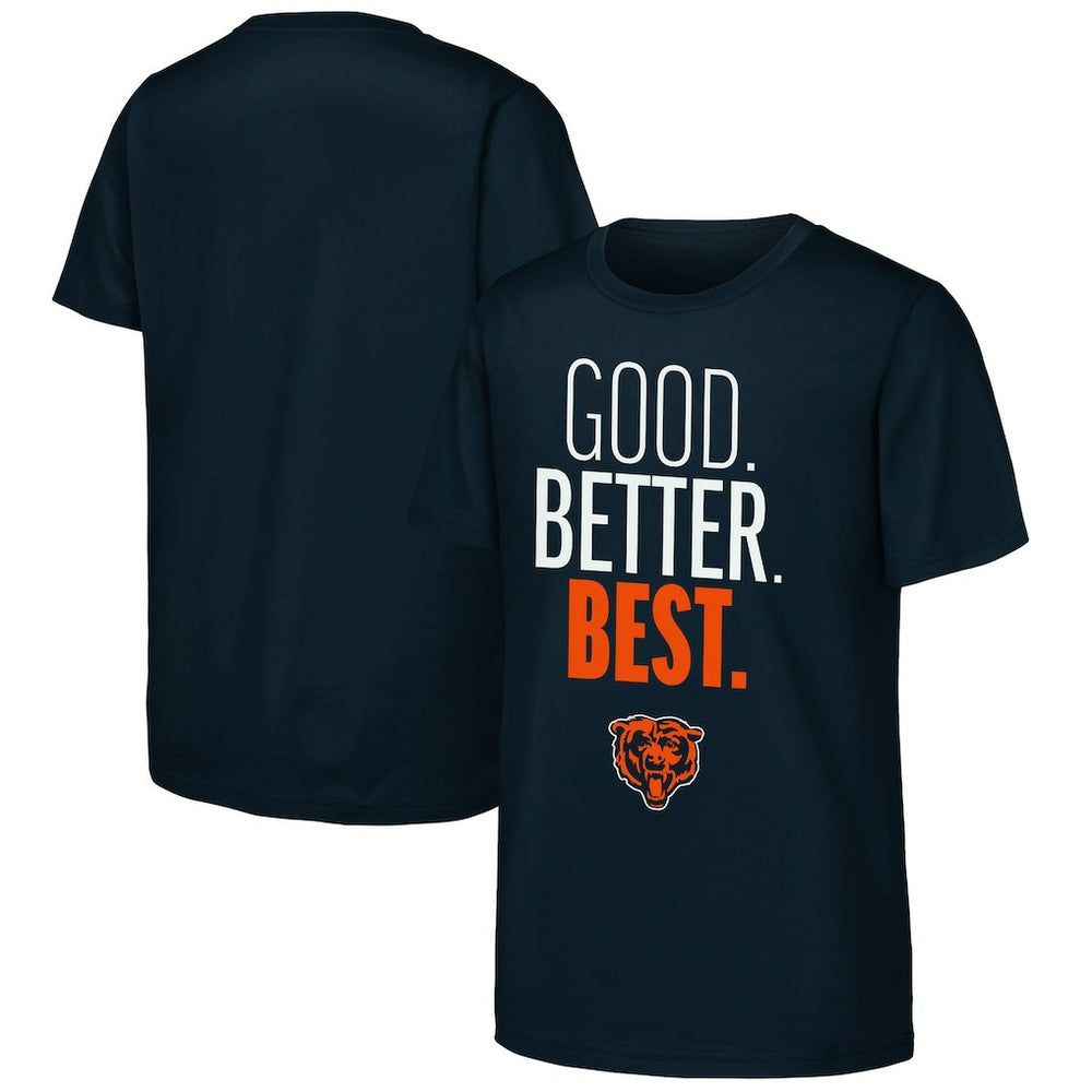 Chicago Bears Outerstuff Youth Good. Better. Best. T-Shirt - Navy - NFL
