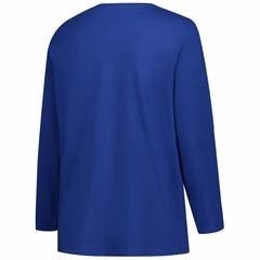 Denver Broncos Women's Plus Size Primary Logo Long Sleeve Scoop Neck T-Shirt - Royal - Fanatics