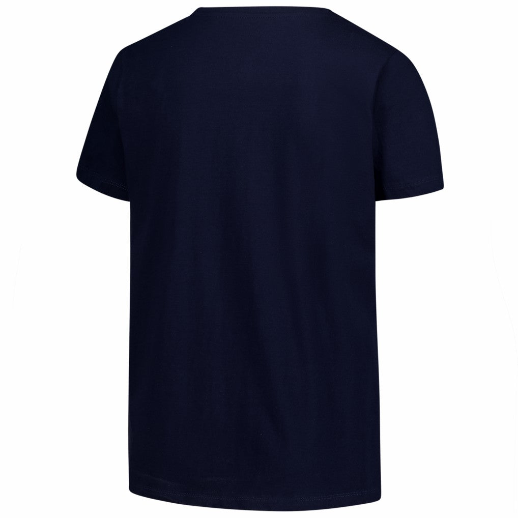 New England Patriots Women's Plus Size Arch Over Logo V-Neck T-Shirt - Navy - Fanatics