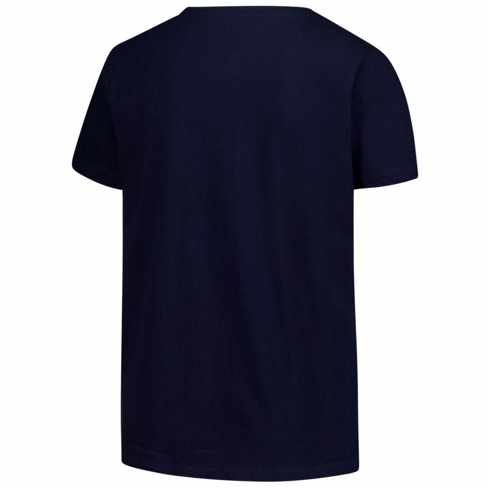 New England Patriots Women's Plus Size Arch Over Logo V-Neck T-Shirt - Navy - Fanatics