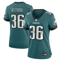 Brian Westbrook Philadelphia Eagles Women's Team Retired Game Jersey - Midnight Green - Nike