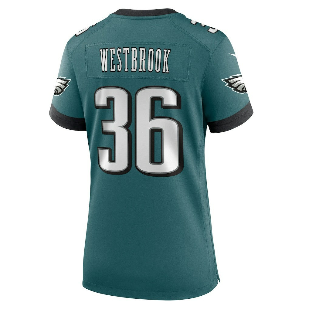 Brian Westbrook Philadelphia Eagles Women's Team Retired Game Jersey - Midnight Green - Nike