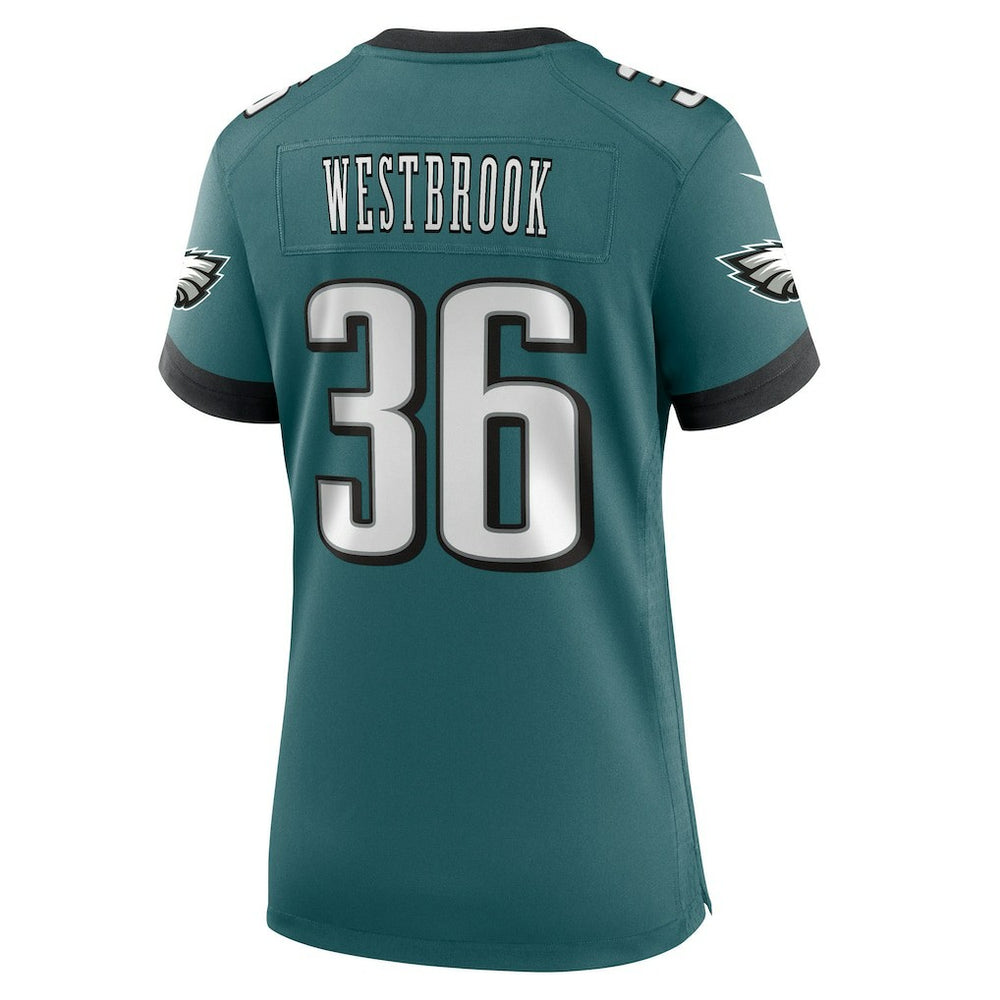 Brian Westbrook Philadelphia Eagles Women's Team Retired Game Jersey - Midnight Green - Nike