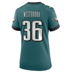 Brian Westbrook Philadelphia Eagles Women's Team Retired Game Jersey - Midnight Green - Nike