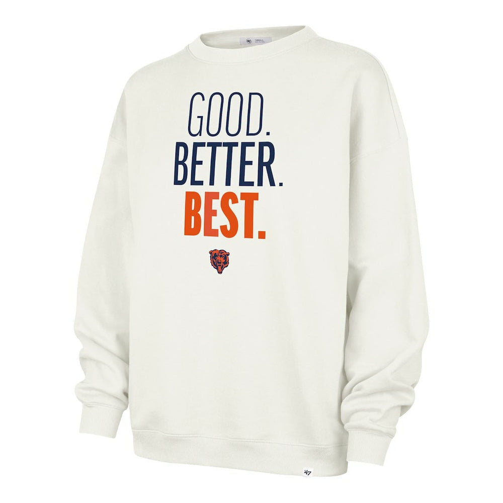 Chicago Bears '47 Women's Good. Better. Best. Imprint Oversized Sweatshirt - Cream - 47 brand