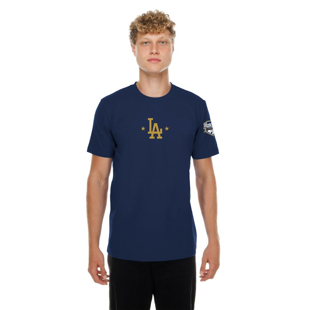 Los Angeles Dodgers New Era 2026 Gold Collection Logo & Patch T-Shirt Discount