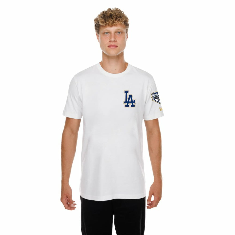 Los Angeles Dodgers New Era 2026 Gold Collection Logo & Patch T-Shirt Sale