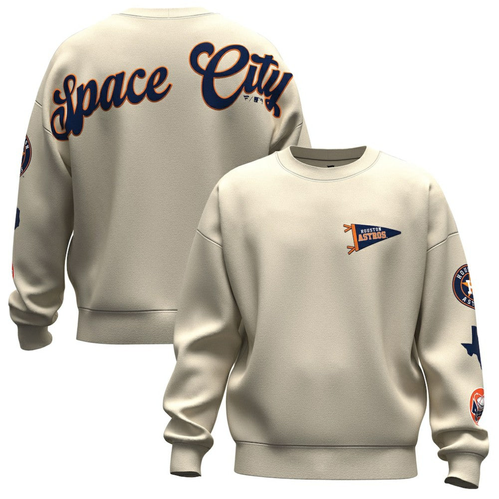 Houston Astros Fanatics Unisex Spirit Jersey Fleece Crewneck Pennant Sweatshirt for sale