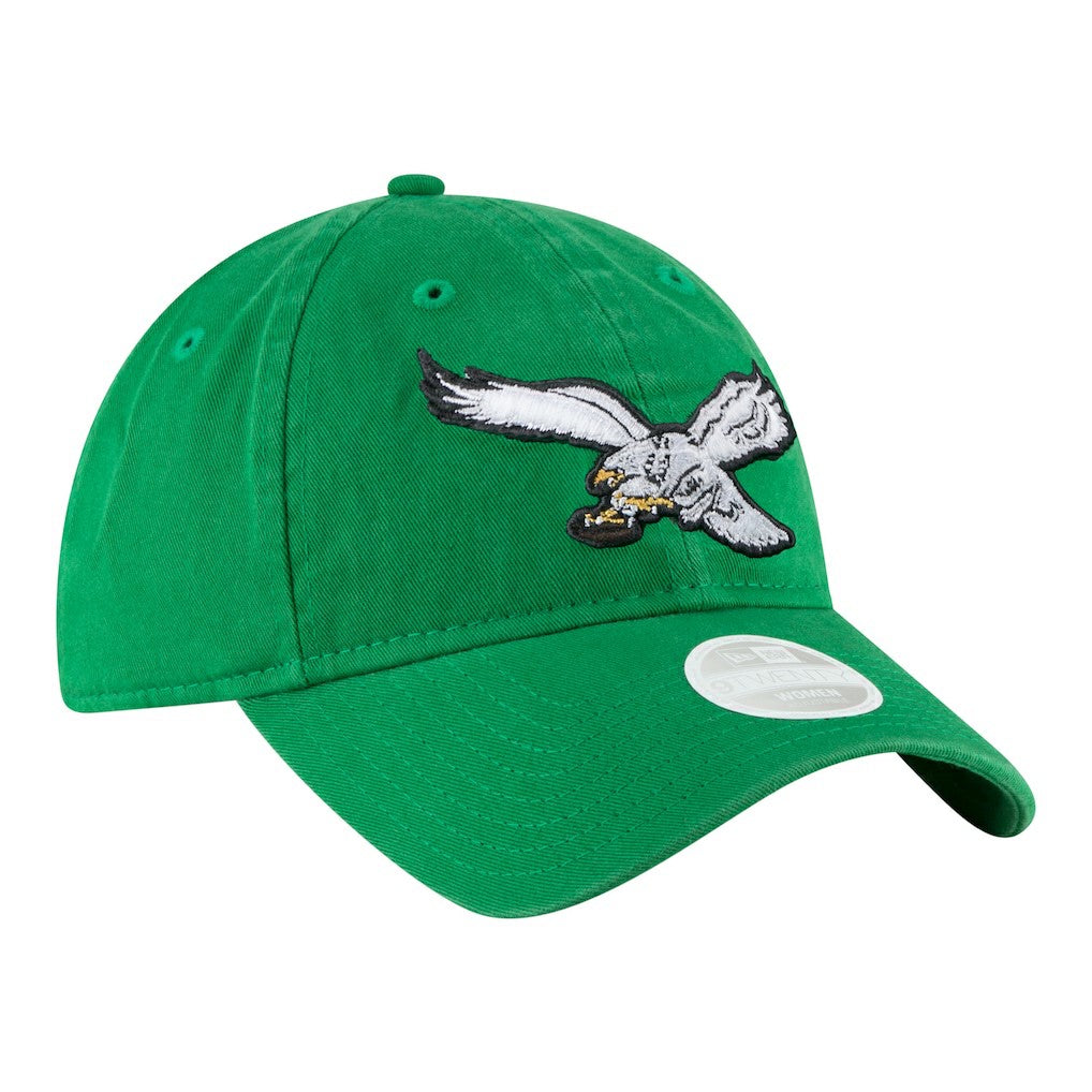 Philadelphia Eagles New Era Women's Throwback 9TWENTY Adjustable Hat - Kelly Green - NFL