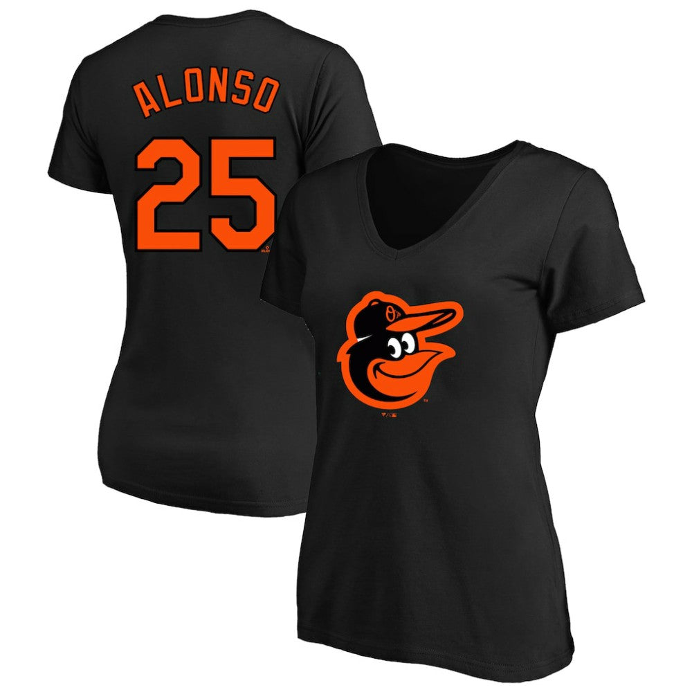 Pete Alonso Baltimore Orioles Profile Women's Plus Size Name & Number V-Neck T-Shirt for sale