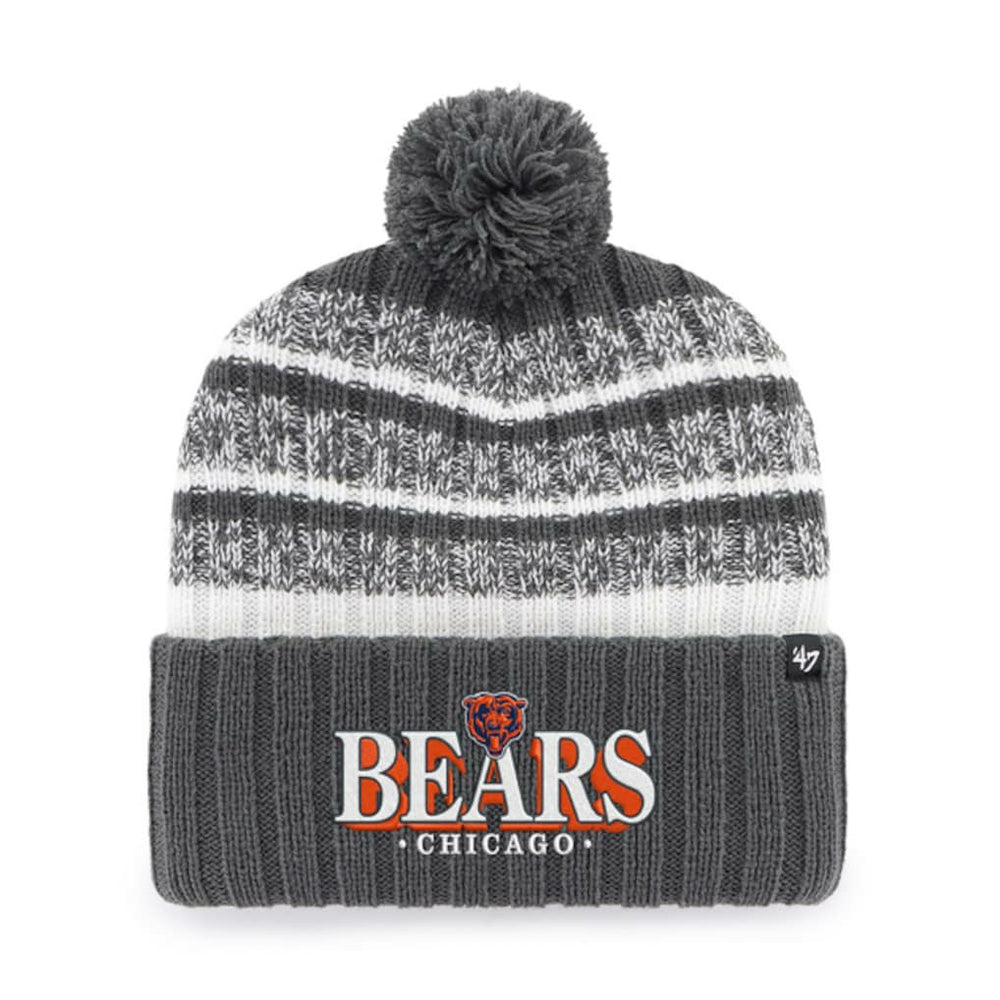 Chicago Bears '47 Tavern Cuffed Knit Hat with Pom - Charcoal - 47 brand