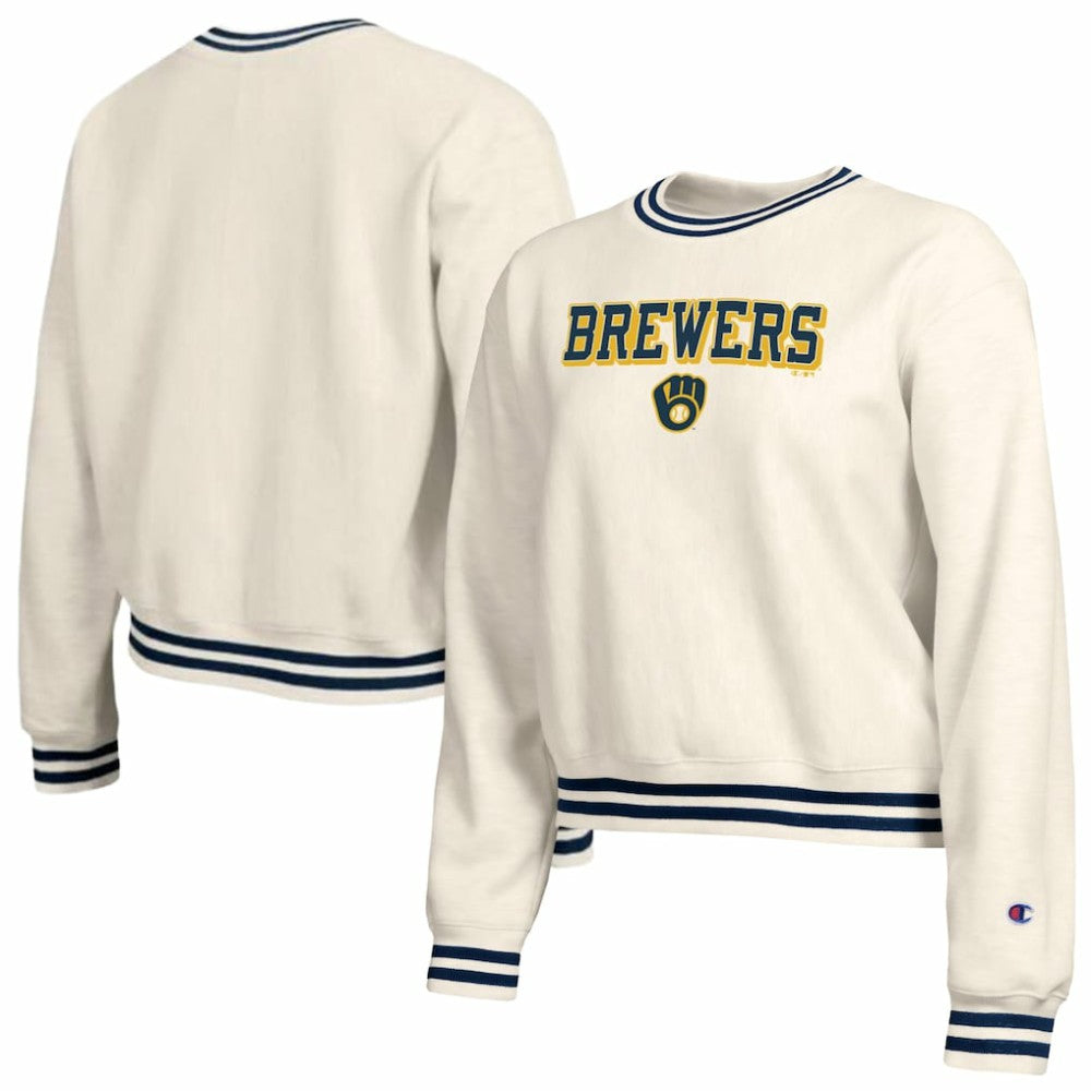 Milwaukee Brewers Champion Women's Reverse Weave Sweatshirt Outlet