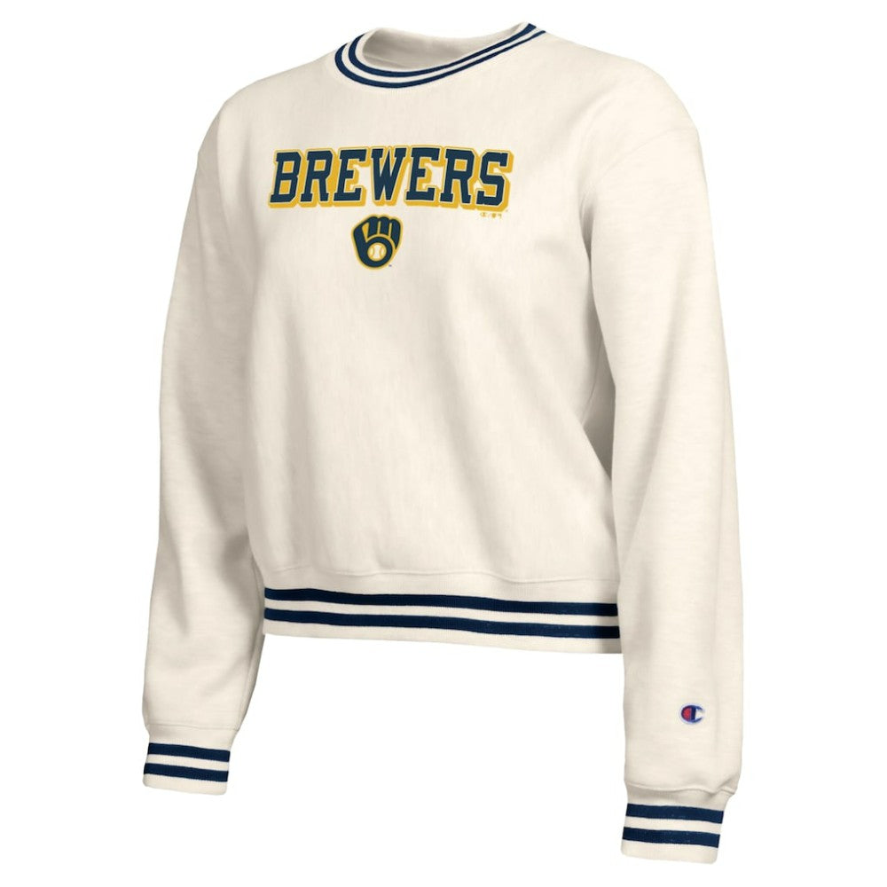 Milwaukee Brewers Champion Women's Reverse Weave Sweatshirt Outlet