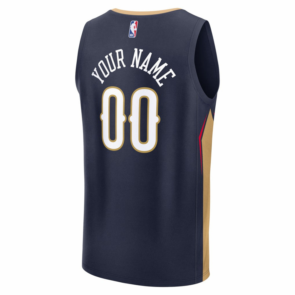 Fanatics New Orleans Pelicans Fastbreak Custom Jersey Icon Edition Navy