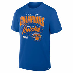 New York Knicks 2025 NBA Cup Champions Legacy T-Shirt Blue