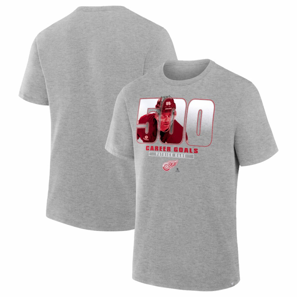 Patrick Kane Detroit Red Wings 500 Career Goals Milestone T-Shirt - Gray | NHL on sale