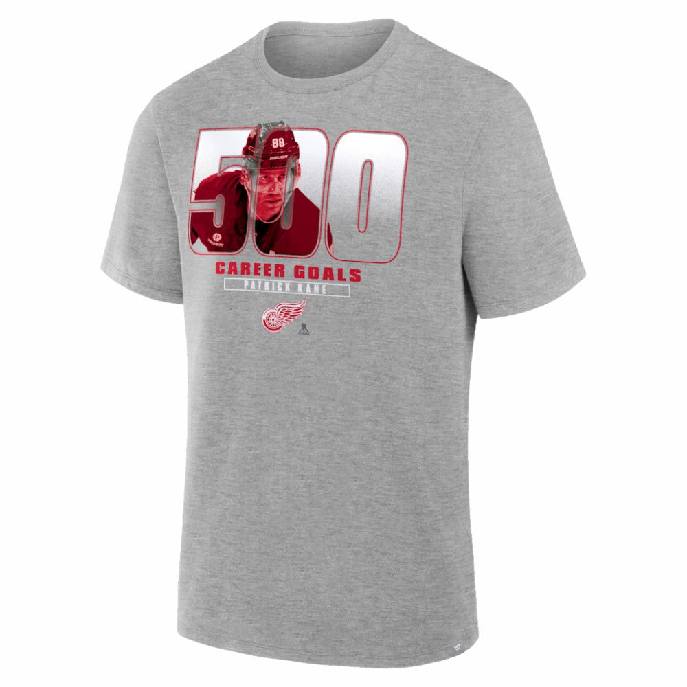 Patrick Kane Detroit Red Wings 500 Career Goals Milestone T-Shirt - Gray | NHL on sale