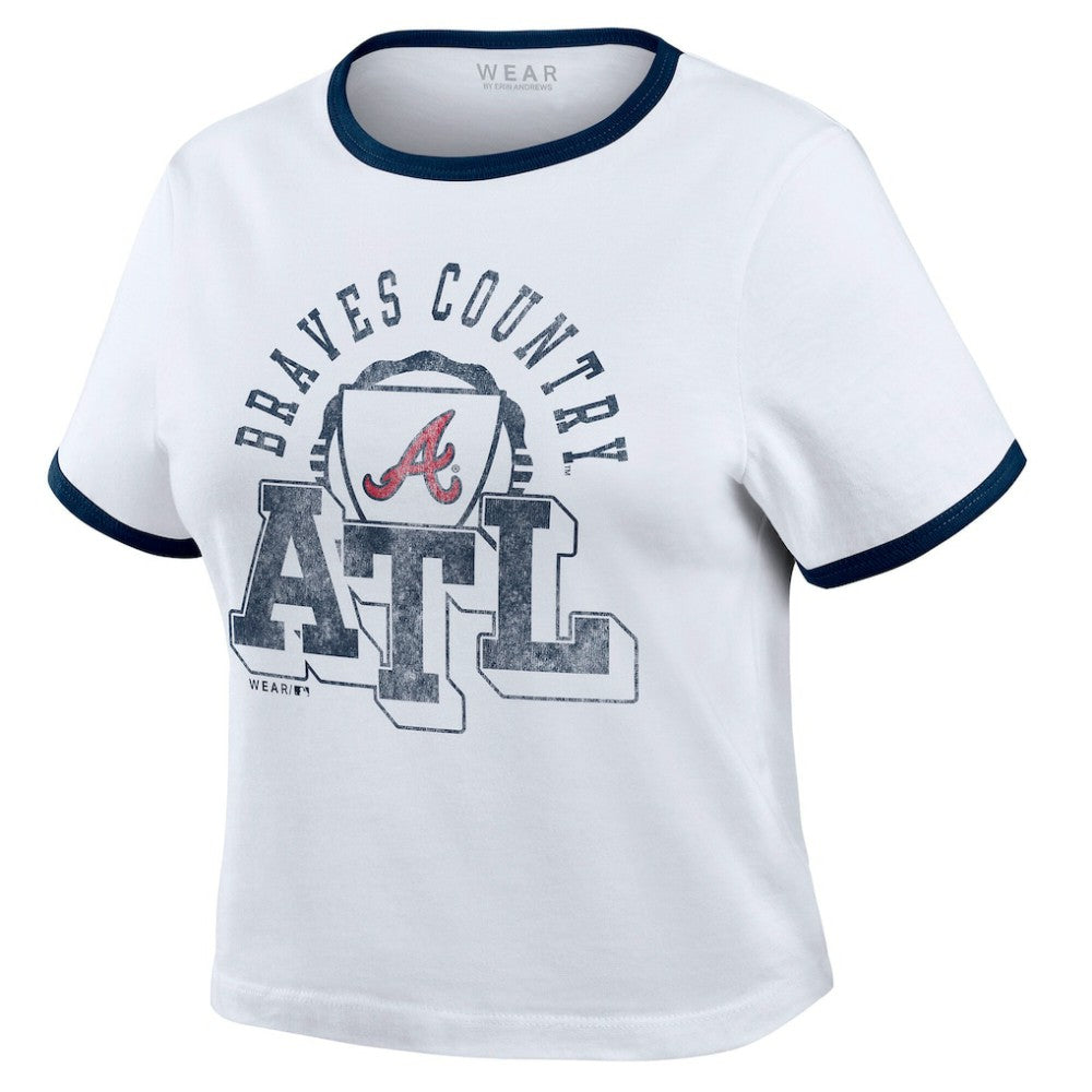 Atlanta Braves WEAR by Erin Andrews Women's Ringer Baby T-Shirt Online