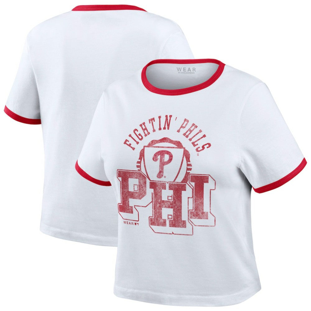 Philadelphia Phillies WEAR by Erin Andrews Women's Ringer Baby T-Shirt Online