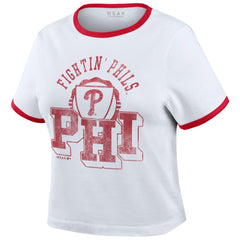 Philadelphia Phillies WEAR by Erin Andrews Women's Ringer Baby T-Shirt Online